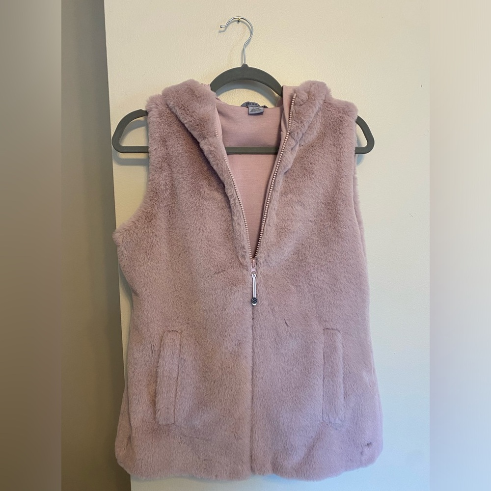 Gaiam Women’s Faux Fur Pink Vest | Fluffy Vest | Size Small Vest